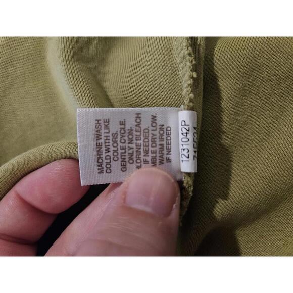 J Jill medium petite green crossover v neck long sleeve tee. Pima cotton - Picture 5 of 5